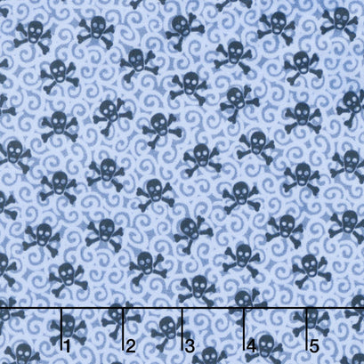 Bonehead - Goth Baby Navy Minky Yardage