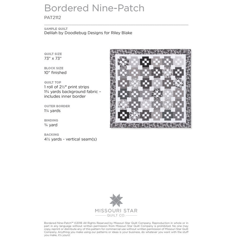 Bordered Nine-Patch Quilt Pattern by Missouri Star Alternative View #1