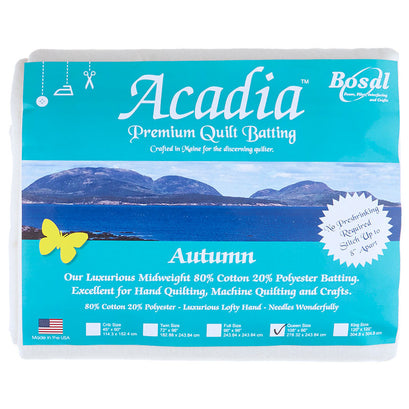 Bosal Acadia Premium Cotton-Poly Batting Queen