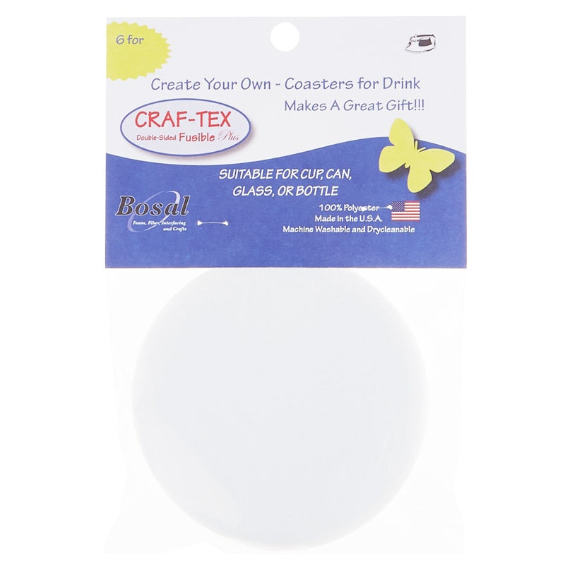 Bosal Craf-Tex Double Sided Fusible Round Coasters