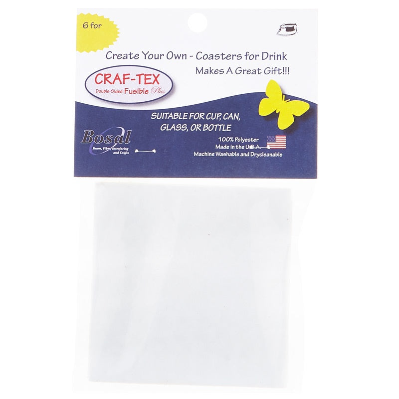 Bosal Craf-Tex Double Sided Fusible Square Coasters