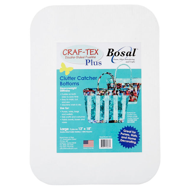 Bosal Craf-Tex Plus Double-Sided Fusible Clutter Catcher Bottoms - Large Primary Image