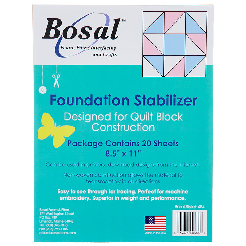 Bosal Foundation Stabilizer 20/Pkg-8.5X11