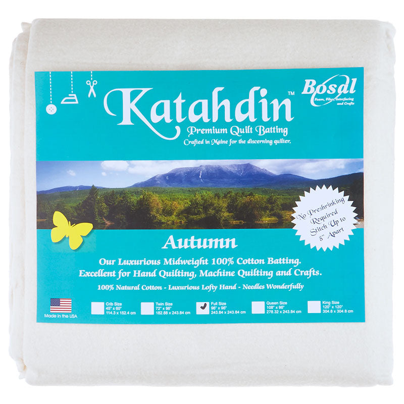 Bosal Katahdin Premium Autumn 100% Cotton Batting Double Primary Image
