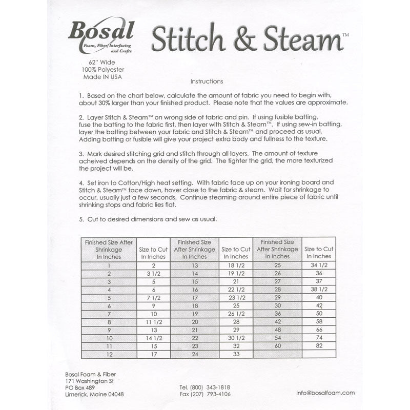 Bosal Stitch & Steam™ 8.5" x 11" Sheets Alternative View #2