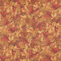 Bounty of the Season - Leaves Flame Metallic Yardage
