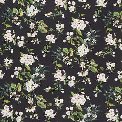 Bouquet - Floral Trail Black Multi Digitally Printed Yardage