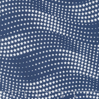 Brave & Free - Wavy Stars Navy Yardage