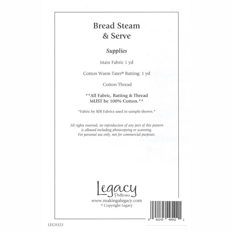 Bread Steam & Serve Pattern