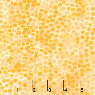 Brightly Blooming - Polka Daubs Mochi Yellow Digitally Printed Yardage