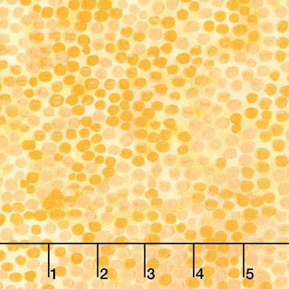 Brightly Blooming - Polka Daubs Mochi Yellow Digitally Printed Yardage