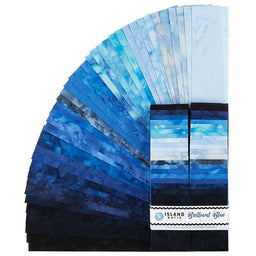 Brilliant Blue Batik Solids Strips