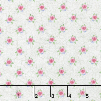 Bunny Love - Mini Floral Spot Cream Yardage