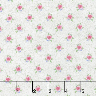 Bunny Love - Mini Floral Spot Cream Yardage