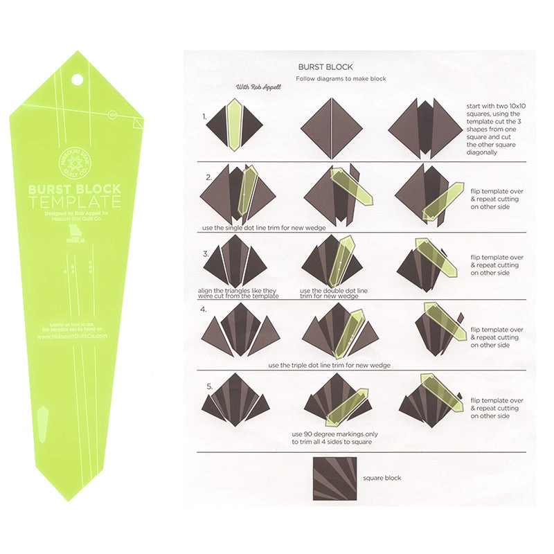 Burst Block Template for 10" Squares Primary Image
