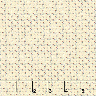 Buttermilk Basics - Dots and Squares Red Yardage