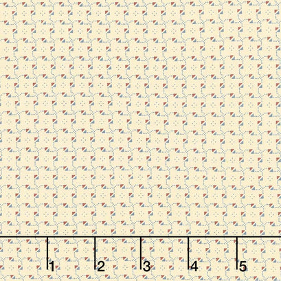 Buttermilk Basics - Dots and Squares Red Yardage