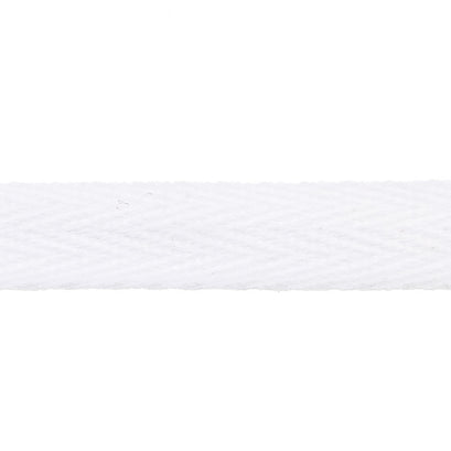 1/2" Cotton Twill Tape - White