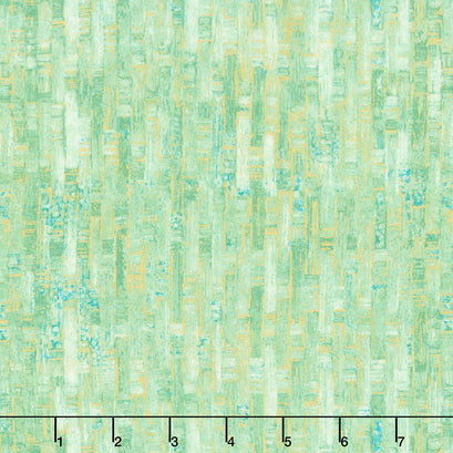 Shimmer Paradise - Basketweave Green/Turquoise Metallic Yardage