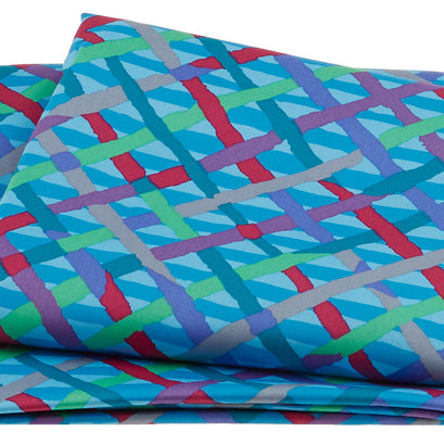 Kaffe Fassett Collective - February 2022 Mad Plaid Turquoise 108" Wide 3 Yard Cut