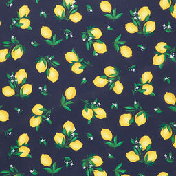 Lemon Fresh - Lots a Lemons Navy Yardage Primary Image