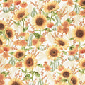 Autumn Fields - Sunflowers Natural Yardage Primary Image