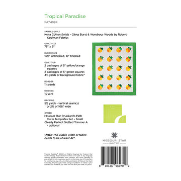 Tropical Paradise Quilt Pattern by Missouri Star Alternative View #1