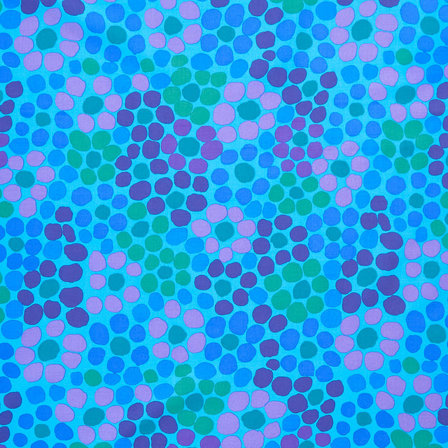 Kaffe Fassett Collective - Rainbow Stash Flower Dot Blue Yardage Primary Image