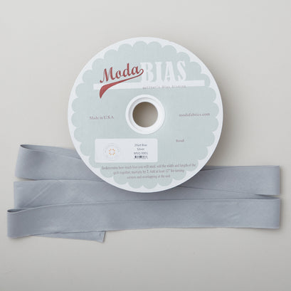 Bella Solid Bias Binding 20 Yard Spool - Silver