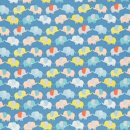 Delivered with Love - Cute Ellies Blue Yardage Primary Image