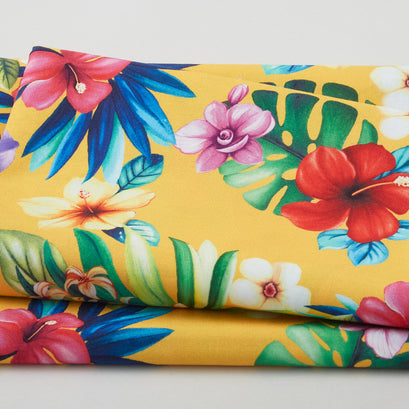 Let's Get Tropical - Aloha Yellow 2 Yard Cut