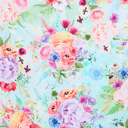 Misty Garden - Bouquets Fresh Dew Yardage