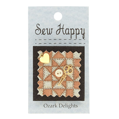 Cream Star Quilt Pin
