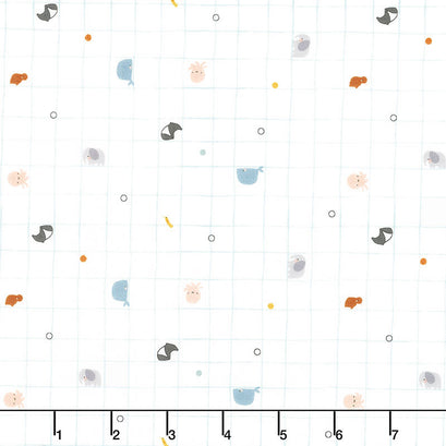 Little Things - Grid Off White Yardage