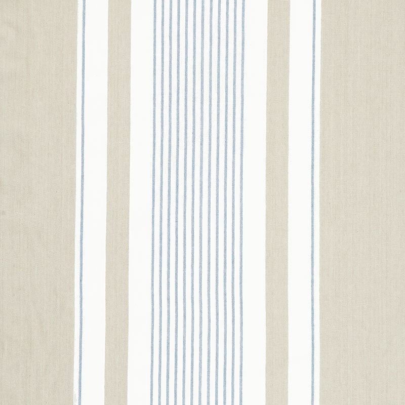 Easy Living Toweling - Multi Stripe Flax Sky 18" Wide Yardage Primary Image