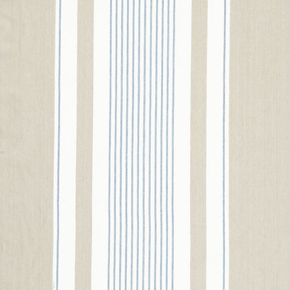 Easy Living Toweling - Multi Stripe Flax Sky 18" Wide Toweling Yardage