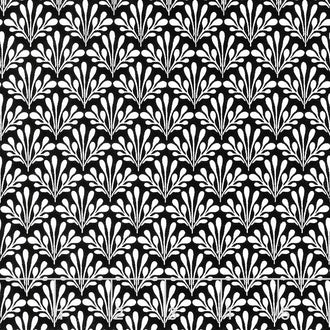 Jardin Noir - Leaves Jet Yardage