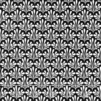Jardin Noir - Leaves Jet Yardage