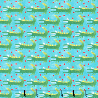 ABC's Of Color - Alligators Teal Yardage
