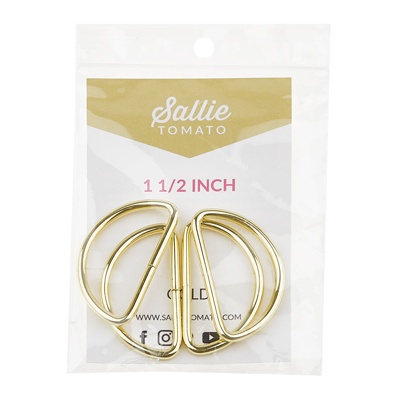Sallie Tomato 1-1/2" D-Rings - Set of Four Gold Alternative View #1