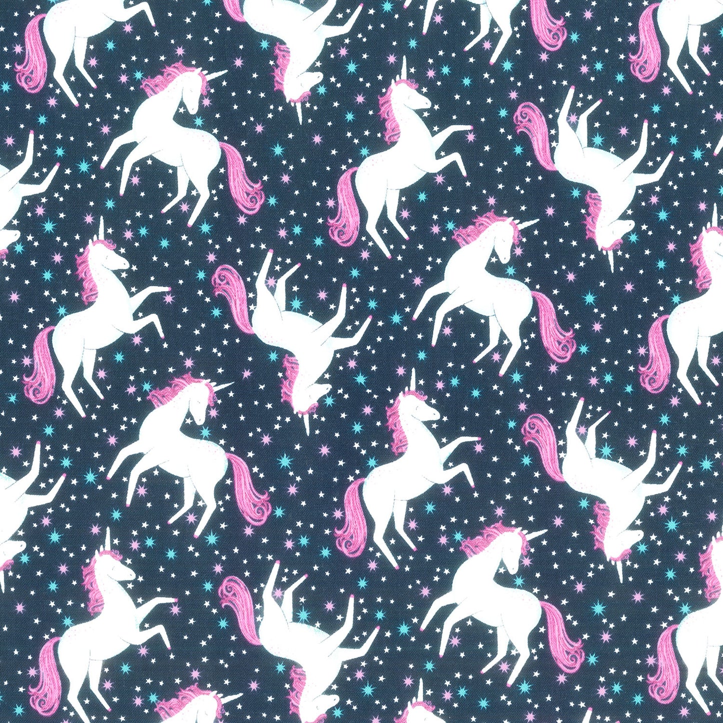 Unicorn Dreams - Unicorn Toss Charcoal Yardage Primary Image