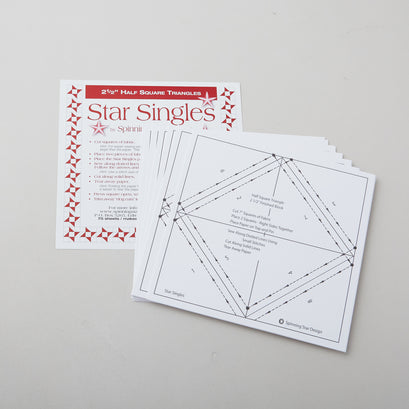 Star Singles 2.5" Half Square Triangle Paper