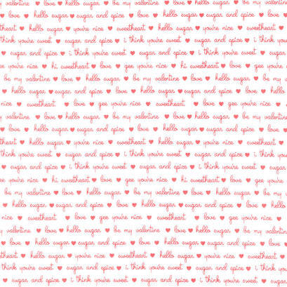 Sugar and Spice - Endearments White Yardage