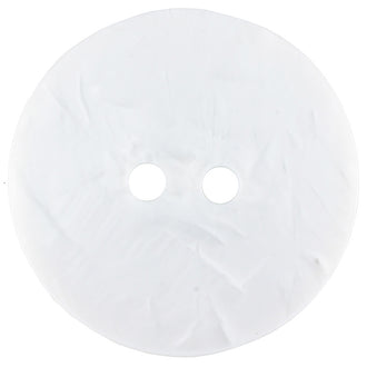 Round Polyamide 45mm Button - White