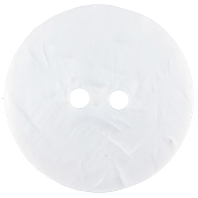 Round Polyamide 45mm Button - White
