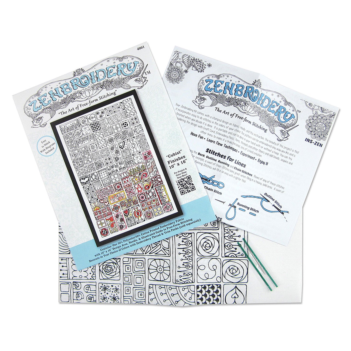 Zenbroidery Cubist Embroidery Kit Alternative View #1
