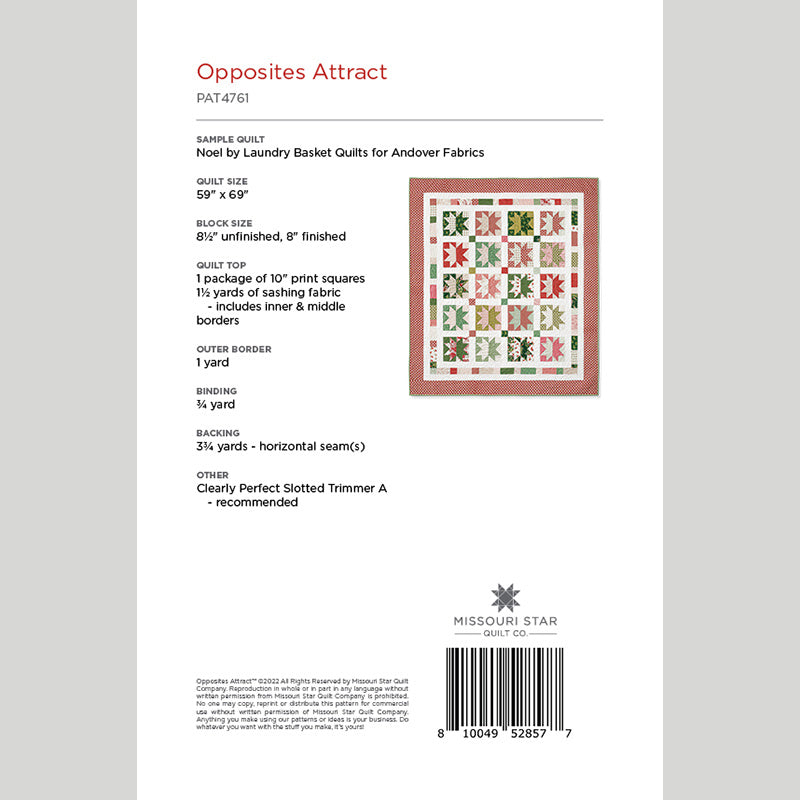 Digital Download - Opposites Attract Quilt Pattern by Missouri Star Alternative View #1
