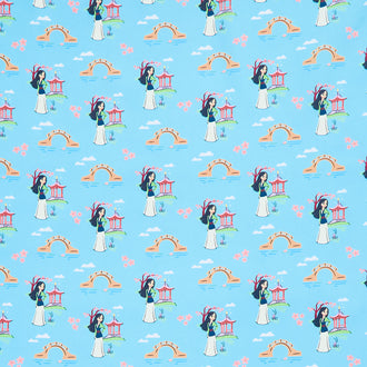 Disney - Princess Princess Mulan Blue Yardage