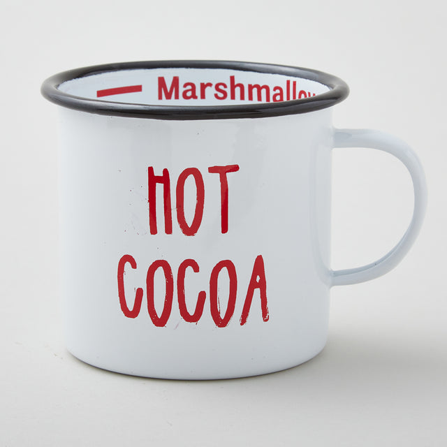 Hot Cocoa Enameled Mug - FOR WEBSITE AND HOLIDAY STORE Primary Image