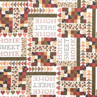 Home Sweet Home - Cross Stitch Patchwork Multi Yardage